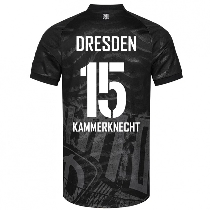 Danxen Kinderen Claudio Kammerknecht #15 Zwart Grijs Uitshirt Uittenue 2025/26 T-Shirt