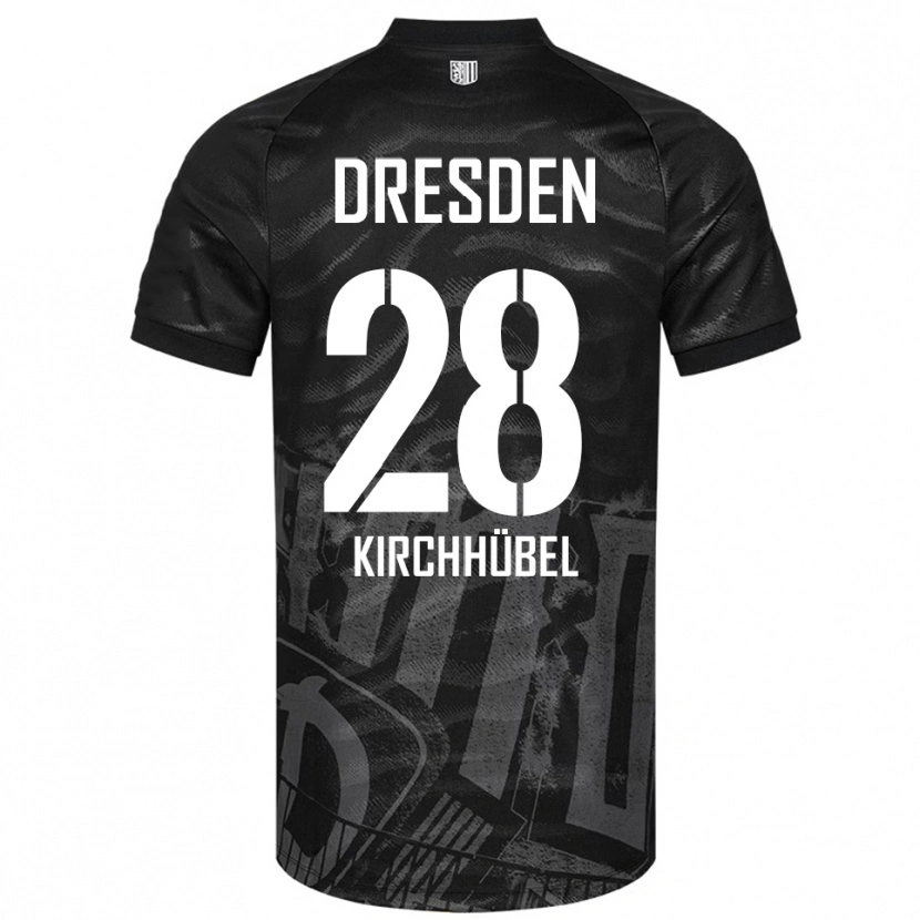 Danxen Kinderen Willi Kirchhübel #28 Zwart Grijs Uitshirt Uittenue 2025/26 T-Shirt