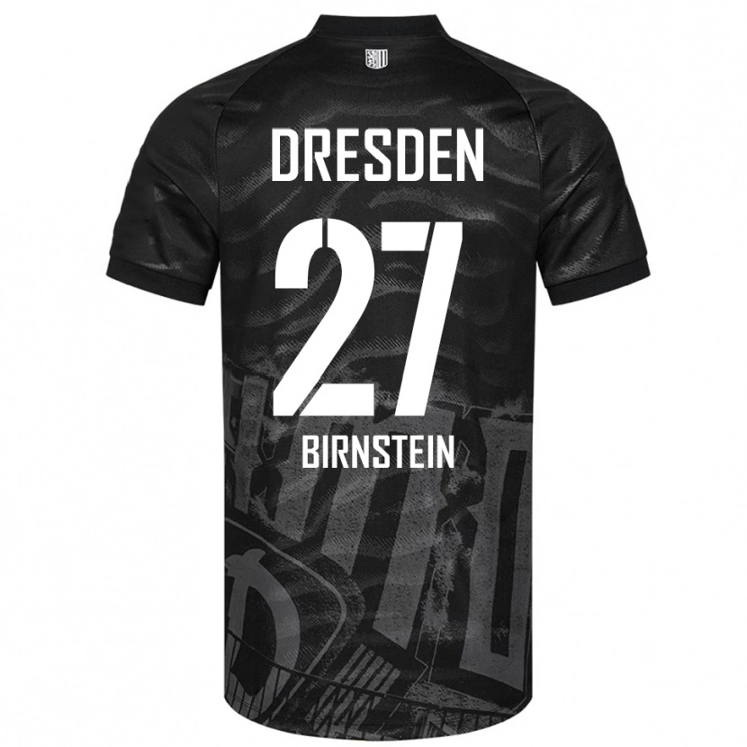 Danxen Kinderen Nick Birnstein #27 Zwart Grijs Uitshirt Uittenue 2025/26 T-Shirt