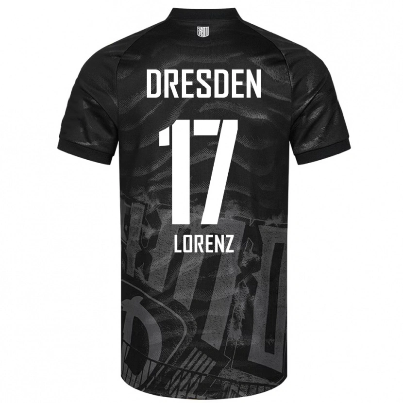Danxen Kinderen Alwin Lorenz #17 Zwart Grijs Uitshirt Uittenue 2025/26 T-Shirt