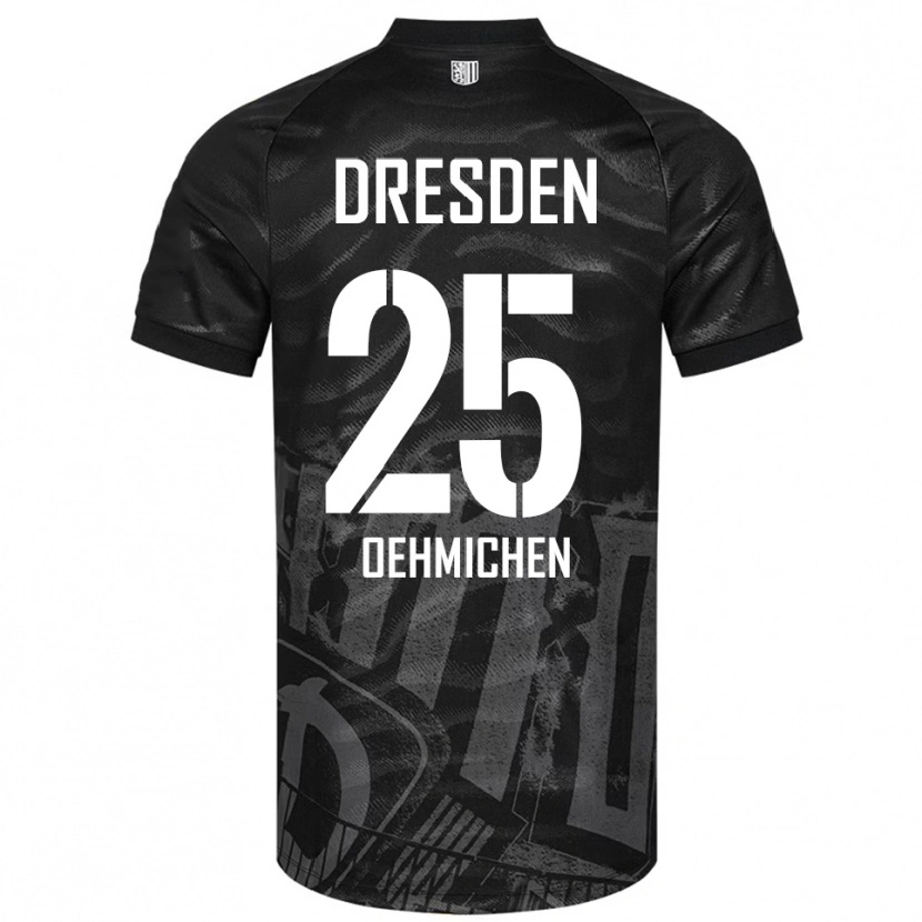 Danxen Kinderen Jonas Oehmichen #25 Zwart Grijs Uitshirt Uittenue 2025/26 T-Shirt