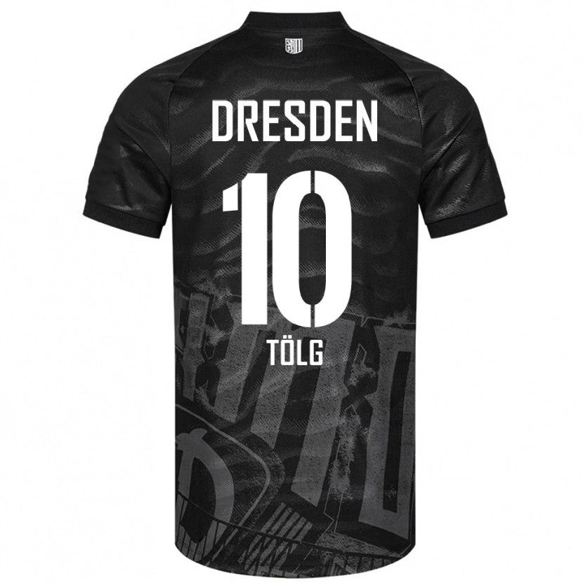 Danxen Kinderen Cedric Tölg #10 Zwart Grijs Uitshirt Uittenue 2025/26 T-Shirt