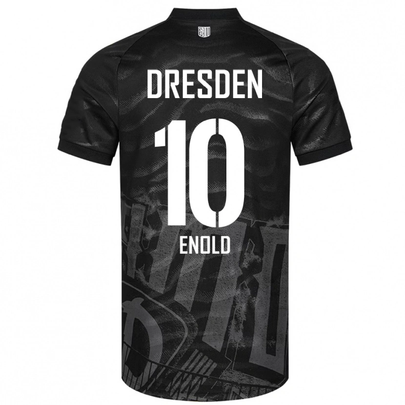Danxen Kinderen Quentin Enold #10 Zwart Grijs Uitshirt Uittenue 2025/26 T-Shirt