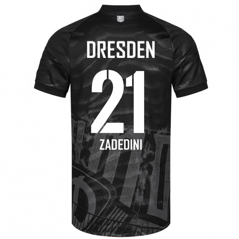 Danxen Kinderen Skerd Zadedini #21 Zwart Grijs Uitshirt Uittenue 2025/26 T-Shirt