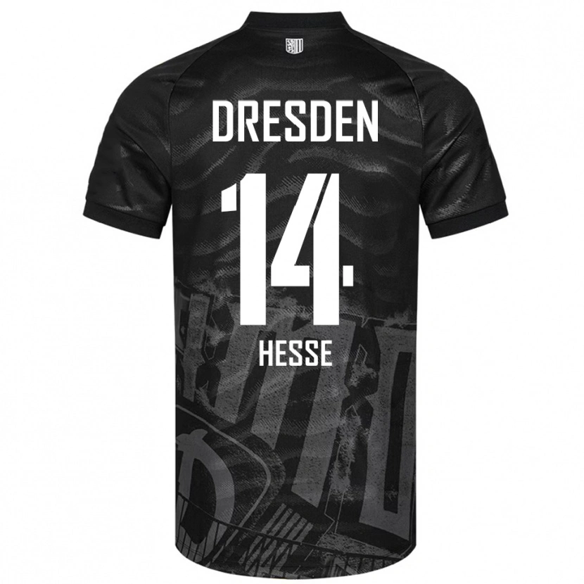 Danxen Kinderen Henrik Heße #14 Zwart Grijs Uitshirt Uittenue 2025/26 T-Shirt