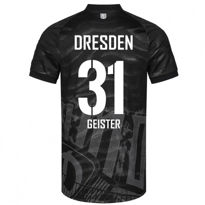 Danxen Kinderen Jannis Geister #31 Zwart Grijs Uitshirt Uittenue 2025/26 T-Shirt