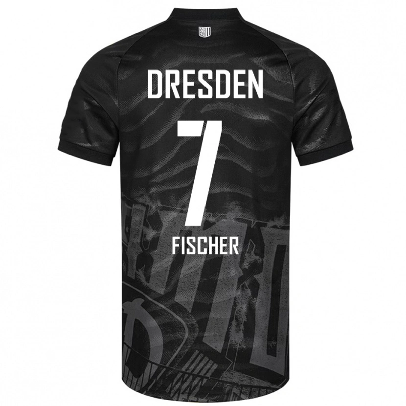 Danxen Kinderen Marc Fischer #7 Zwart Grijs Uitshirt Uittenue 2025/26 T-Shirt