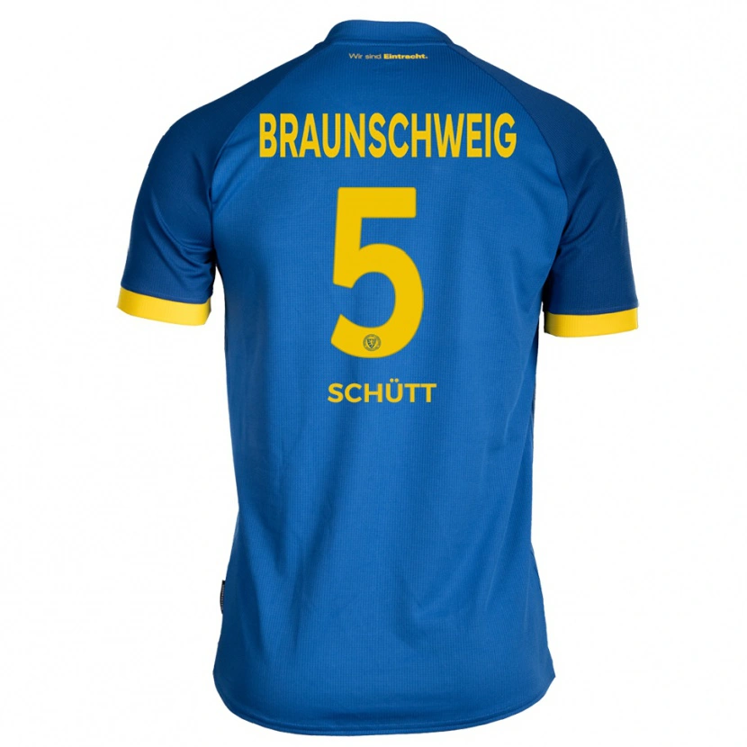 Danxen Kinderen Len Schütt #5 Koninklijk Blauw Geel Uitshirt Uittenue 2025/26 T-Shirt