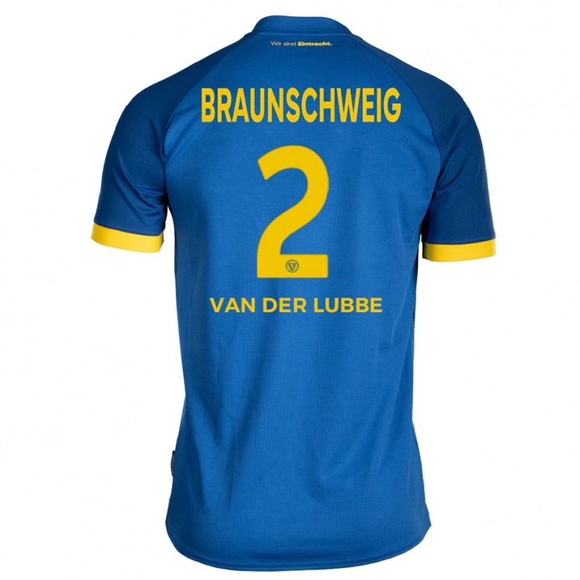 Danxen Kinderen Enrique Van Der Lubbe #2 Koninklijk Blauw Geel Uitshirt Uittenue 2025/26 T-Shirt