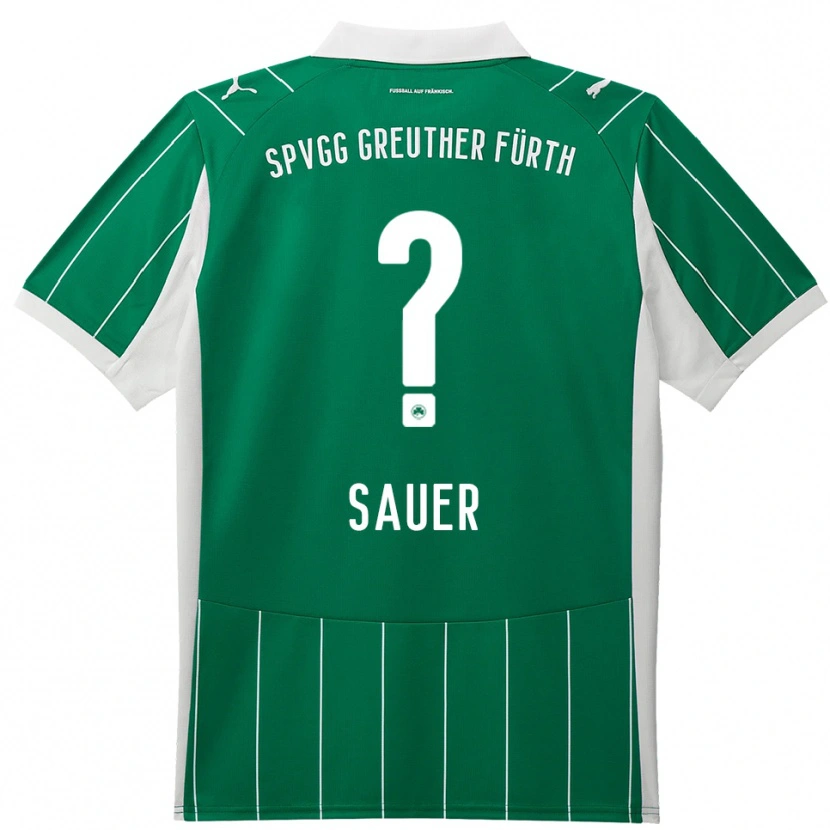 Danxen Kinderen Hanna Sauer #0 Groen Wit Uitshirt Uittenue 2025/26 T-Shirt