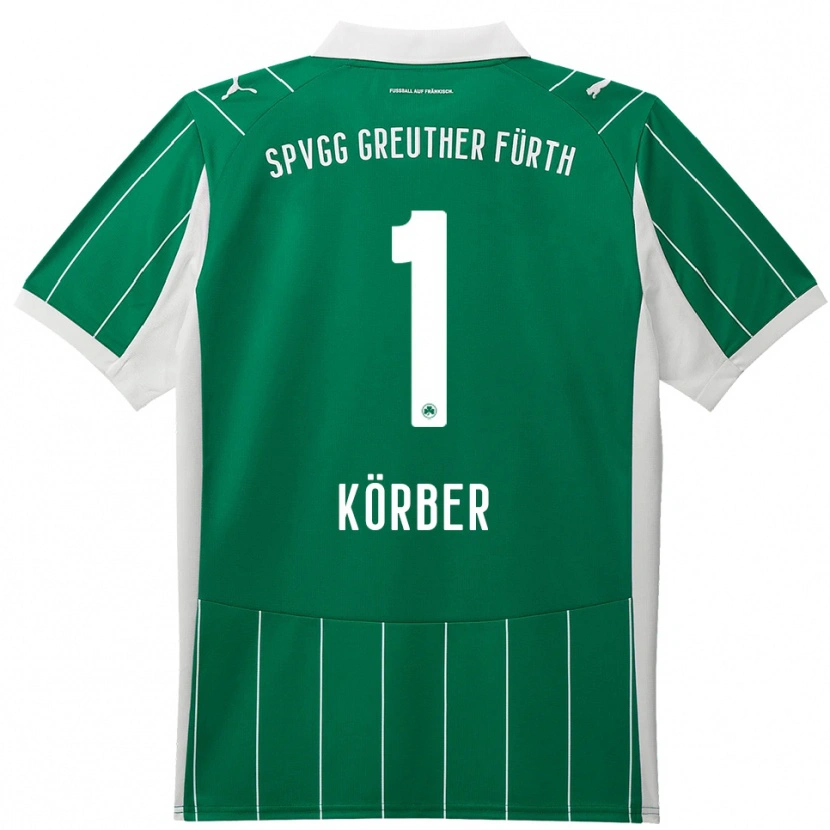 Danxen Kinderen Nils Körber #1 Groen Wit Uitshirt Uittenue 2025/26 T-Shirt