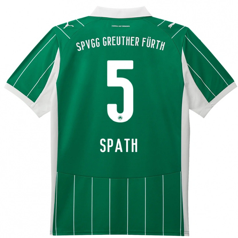 Danxen Kinderen Dominik Spath #5 Groen Wit Uitshirt Uittenue 2025/26 T-Shirt