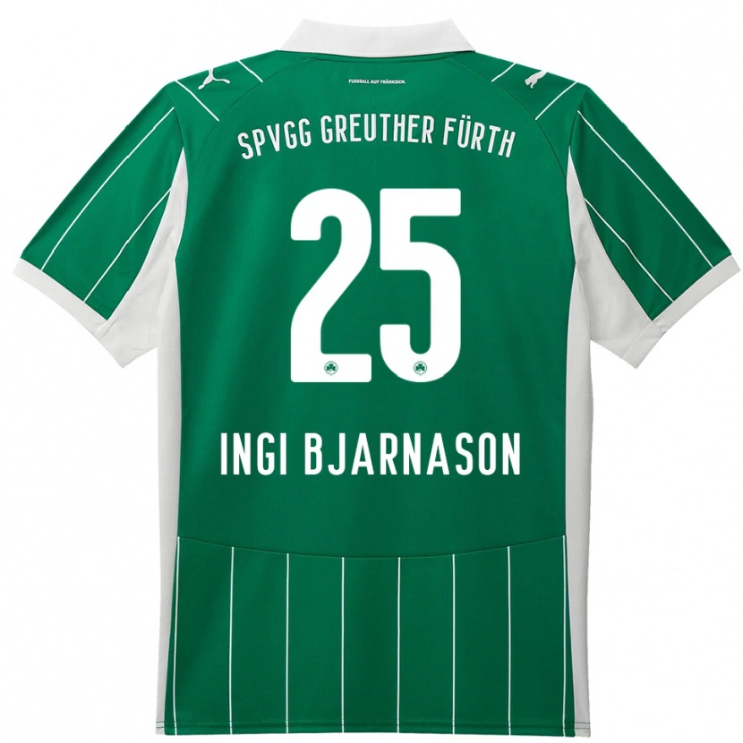 Danxen Kinderen Brynjar Ingi Bjarnason #25 Groen Wit Uitshirt Uittenue 2025/26 T-Shirt