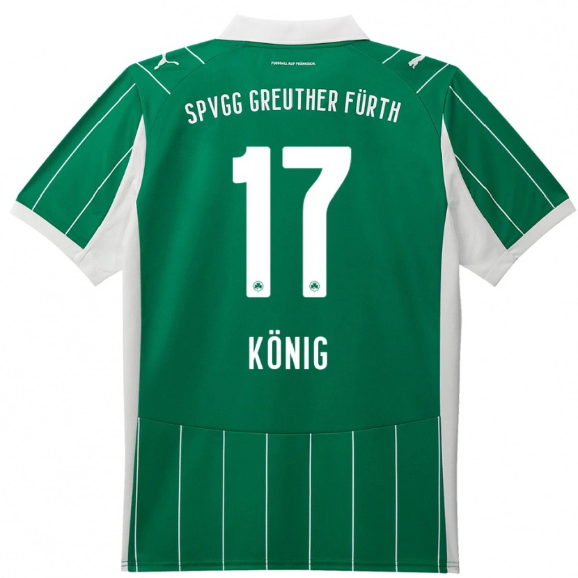 Danxen Kinderen Noah König #17 Groen Wit Uitshirt Uittenue 2025/26 T-Shirt
