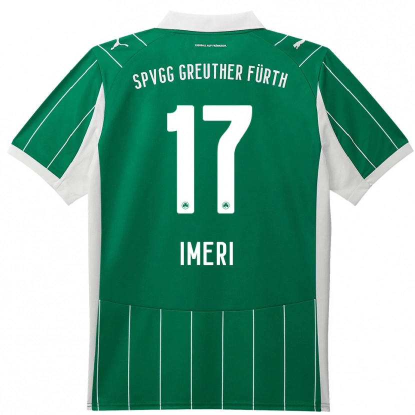 Danxen Kinderen Adem Imeri #17 Groen Wit Uitshirt Uittenue 2025/26 T-Shirt