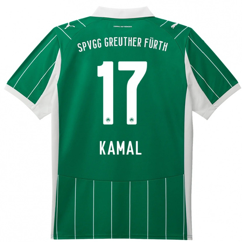 Danxen Kinderen Fadl Kamal #17 Groen Wit Uitshirt Uittenue 2025/26 T-Shirt