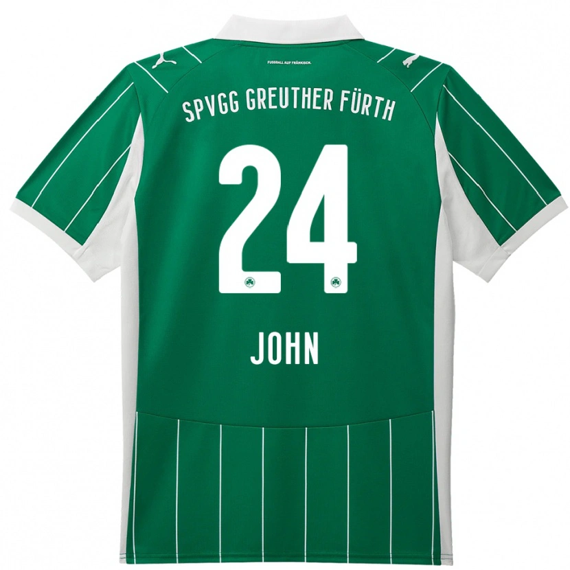 Danxen Kinderen Marco John #24 Groen Wit Uitshirt Uittenue 2025/26 T-Shirt