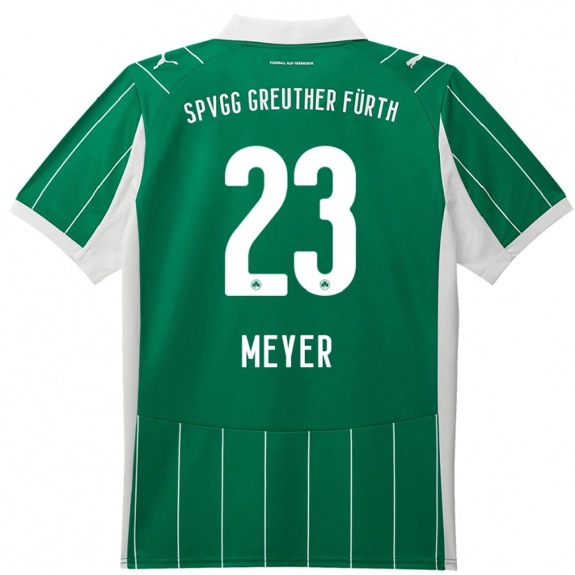 Danxen Kinderen Max Meyer #23 Groen Wit Uitshirt Uittenue 2025/26 T-Shirt