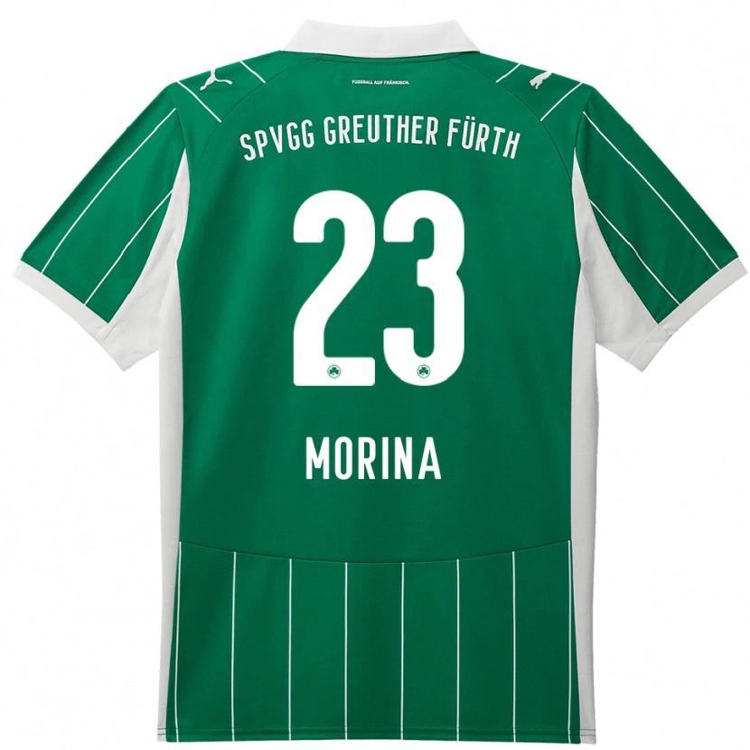 Danxen Kinderen Dion Morina #23 Groen Wit Uitshirt Uittenue 2025/26 T-Shirt