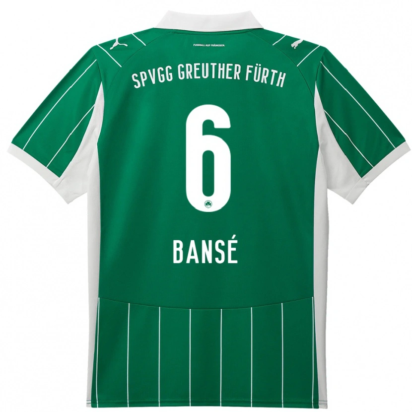 Danxen Kinderen Sacha Bansé #6 Groen Wit Uitshirt Uittenue 2025/26 T-Shirt