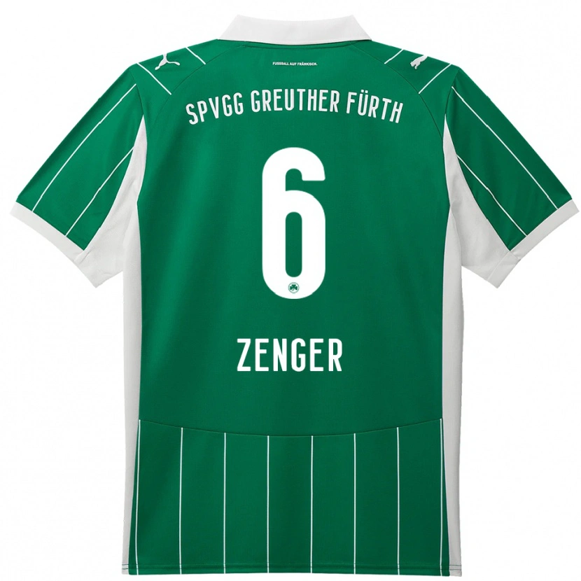 Danxen Kinderen Marc Zenger #6 Groen Wit Uitshirt Uittenue 2025/26 T-Shirt