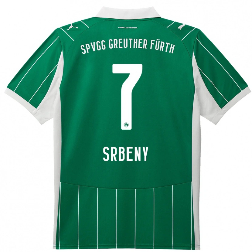 Danxen Kinderen Dennis Srbeny #7 Groen Wit Uitshirt Uittenue 2025/26 T-Shirt