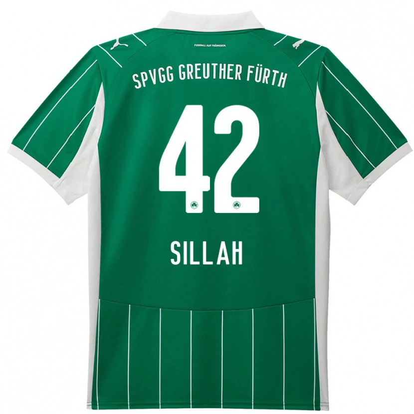 Danxen Kinderen Omar Sillah #42 Groen Wit Uitshirt Uittenue 2025/26 T-Shirt