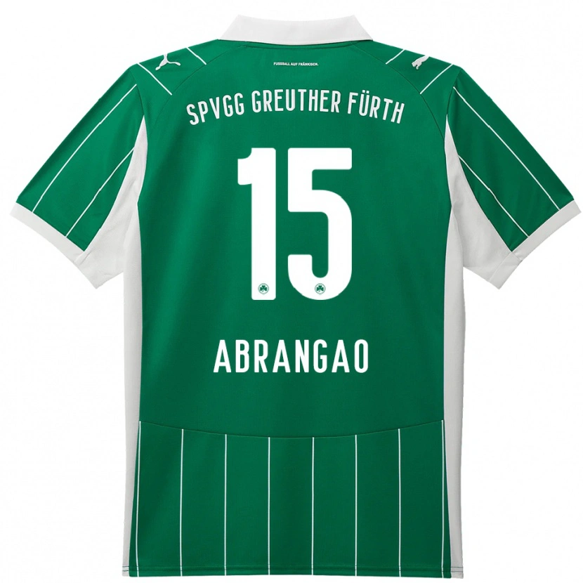 Danxen Kinderen David Abrangao #15 Groen Wit Uitshirt Uittenue 2025/26 T-Shirt