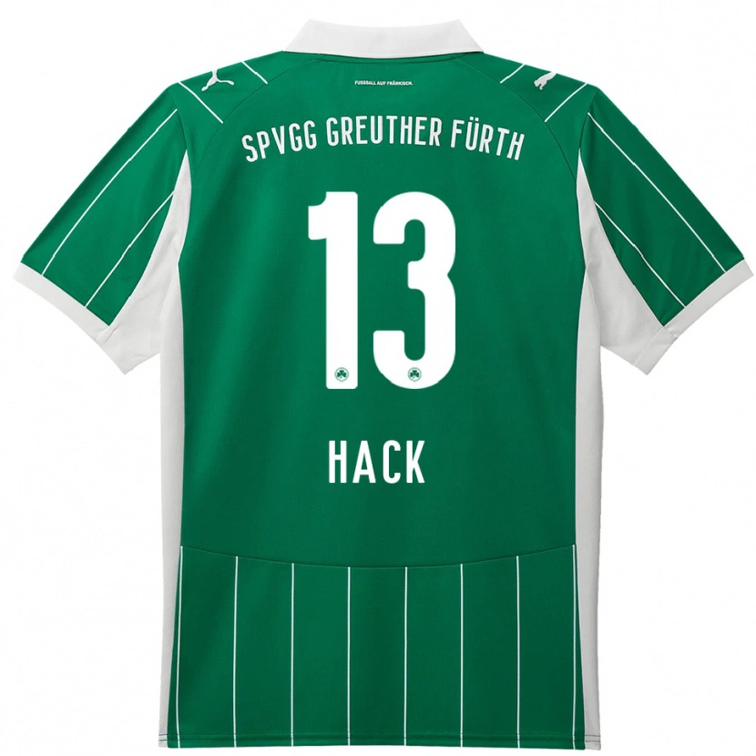 Danxen Kinderen Philipp Hack #13 Groen Wit Uitshirt Uittenue 2025/26 T-Shirt