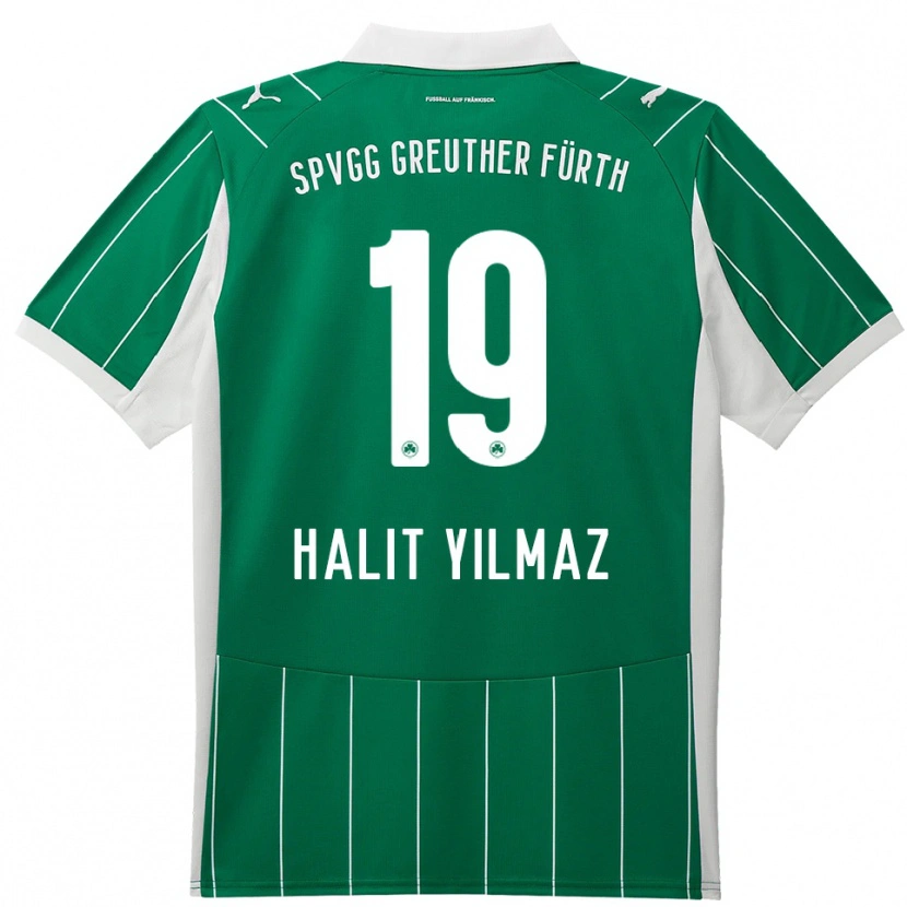 Danxen Kinderen Halit Yılmaz #19 Groen Wit Uitshirt Uittenue 2025/26 T-Shirt