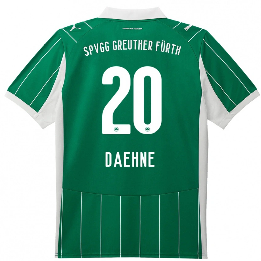 Danxen Kinderen Luis Daehne #20 Groen Wit Uitshirt Uittenue 2025/26 T-Shirt