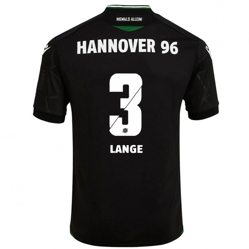 Danxen Kinderen Maximilian Lange #3 Zwart Groen Uitshirt Uittenue 2025/26 T-Shirt