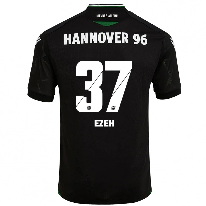 Danxen Kinderen Brooklyn Ezeh #37 Zwart Groen Uitshirt Uittenue 2025/26 T-Shirt