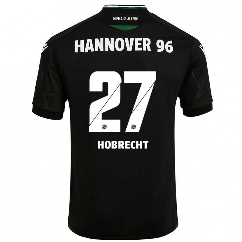Danxen Kinderen Tom Hobrecht #27 Zwart Groen Uitshirt Uittenue 2025/26 T-Shirt