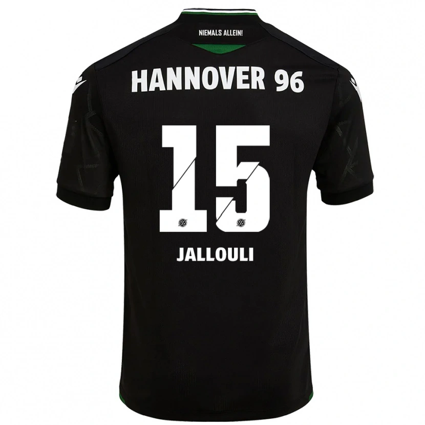 Danxen Kinderen Marouan Jallouli #15 Zwart Groen Uitshirt Uittenue 2025/26 T-Shirt