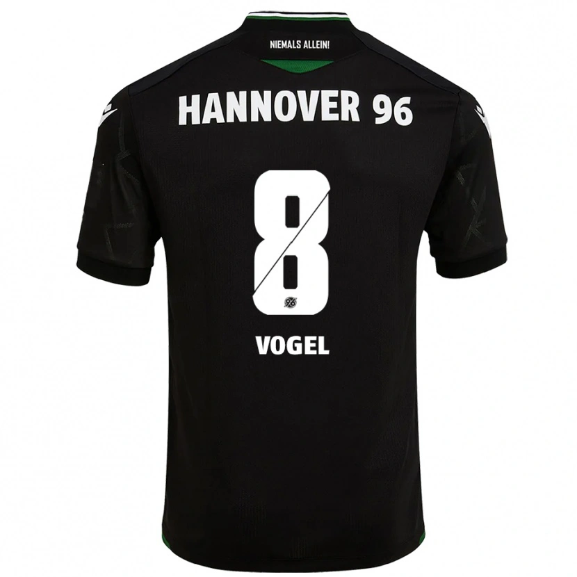 Danxen Kinderen Alexander Vogel #8 Zwart Groen Uitshirt Uittenue 2025/26 T-Shirt