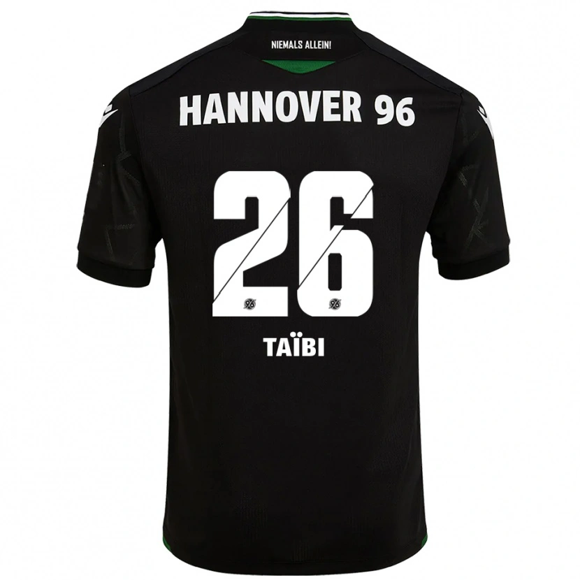 Danxen Kinderen Waniss Taïbi #26 Zwart Groen Uitshirt Uittenue 2025/26 T-Shirt