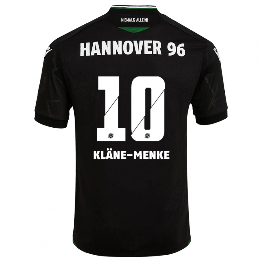 Danxen Kinderen Pirmin Kläne-Menke #10 Zwart Groen Uitshirt Uittenue 2025/26 T-Shirt