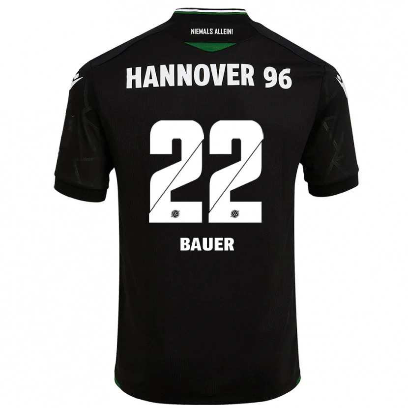Danxen Kinderen Elias Bauer #22 Zwart Groen Uitshirt Uittenue 2025/26 T-Shirt