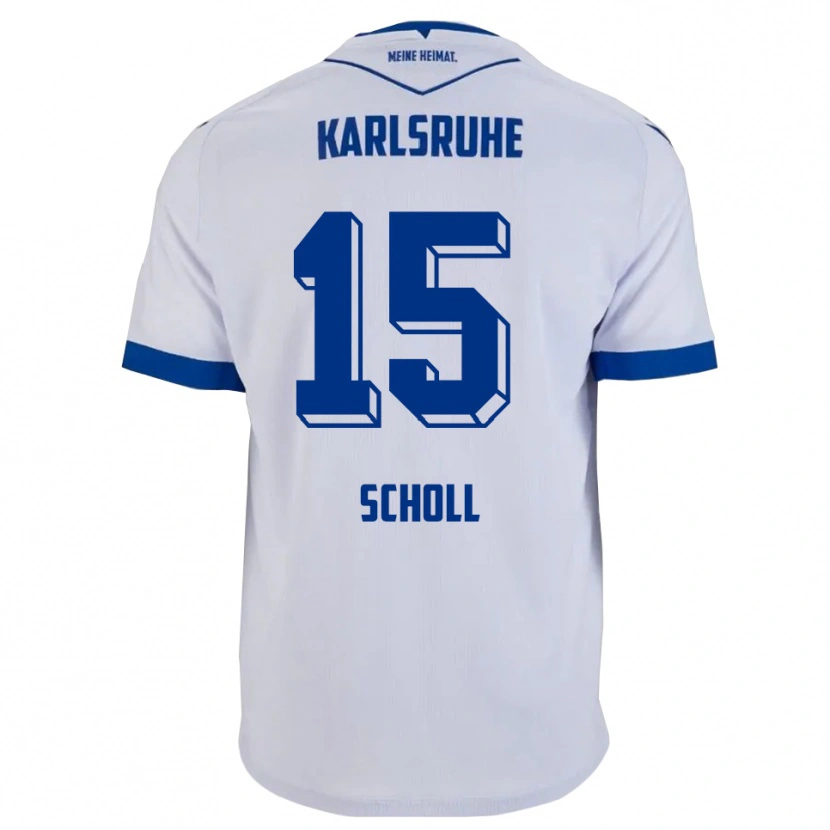 Danxen Kinderen Paul Scholl #15 Wit Blauw Uitshirt Uittenue 2025/26 T-Shirt