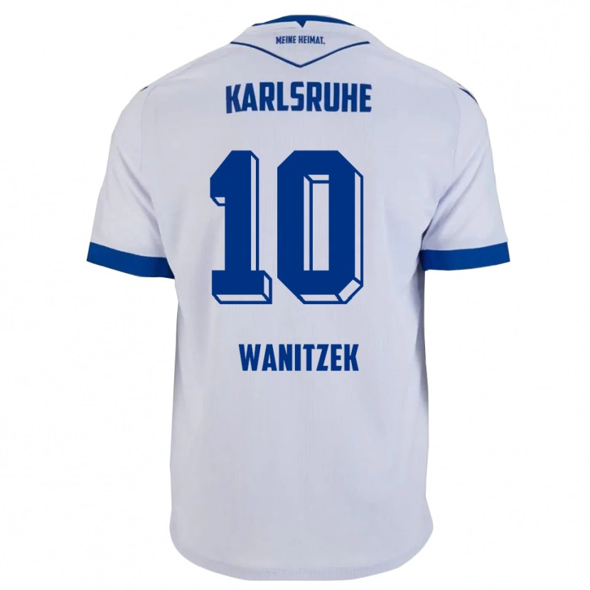 Danxen Kinderen Marvin Wanitzek #10 Wit Blauw Uitshirt Uittenue 2025/26 T-Shirt