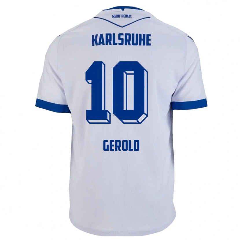 Danxen Kinderen Julian Gerold #10 Wit Blauw Uitshirt Uittenue 2025/26 T-Shirt