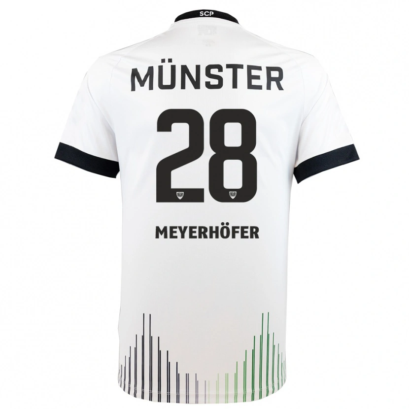 Danxen Kinderen Marco Meyerhöfer #28 Wit Zwart Uitshirt Uittenue 2025/26 T-Shirt