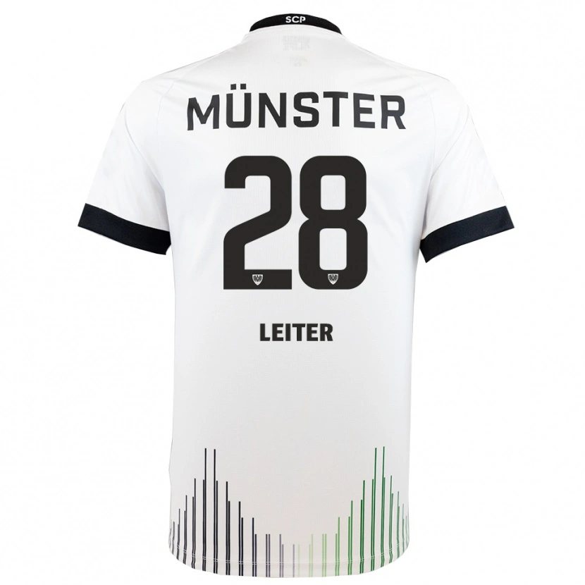 Danxen Kinderen Ben Leiter #28 Wit Zwart Uitshirt Uittenue 2025/26 T-Shirt