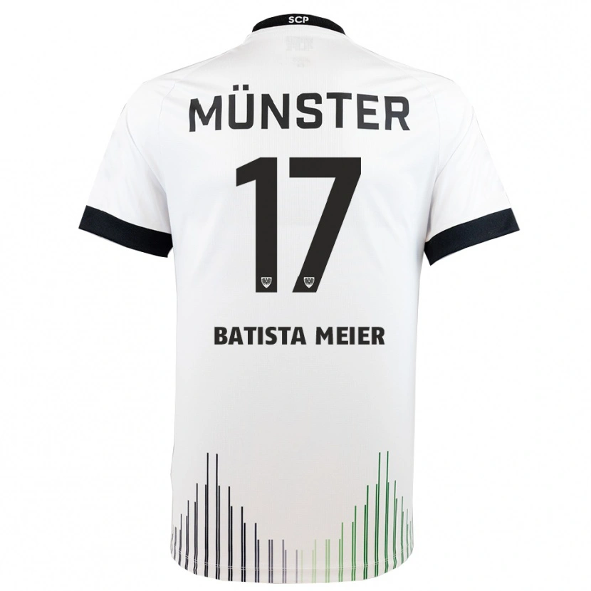 Danxen Kinderen Oliver Batista Meier #17 Wit Zwart Uitshirt Uittenue 2025/26 T-Shirt
