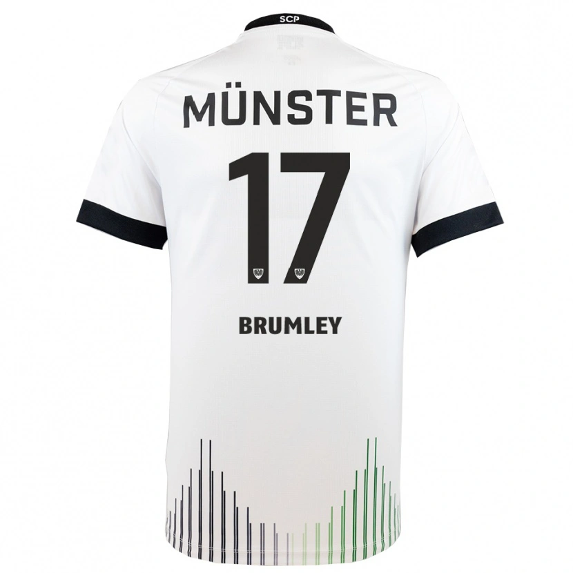Danxen Kinderen Florian Brumley #17 Wit Zwart Uitshirt Uittenue 2025/26 T-Shirt