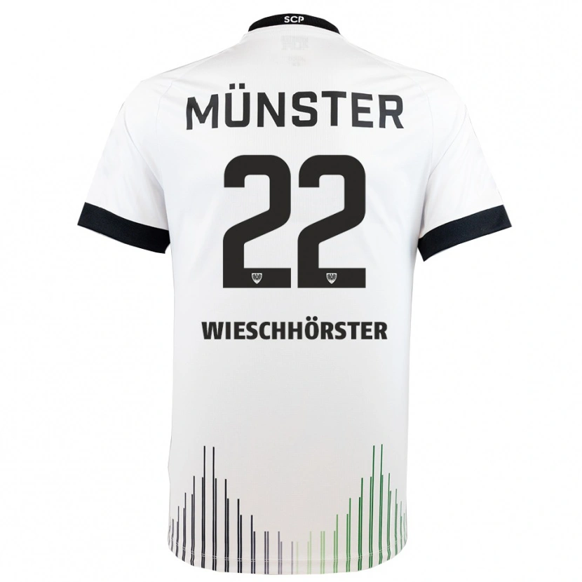 Danxen Kinderen Falk Wieschhörster #22 Wit Zwart Uitshirt Uittenue 2025/26 T-Shirt
