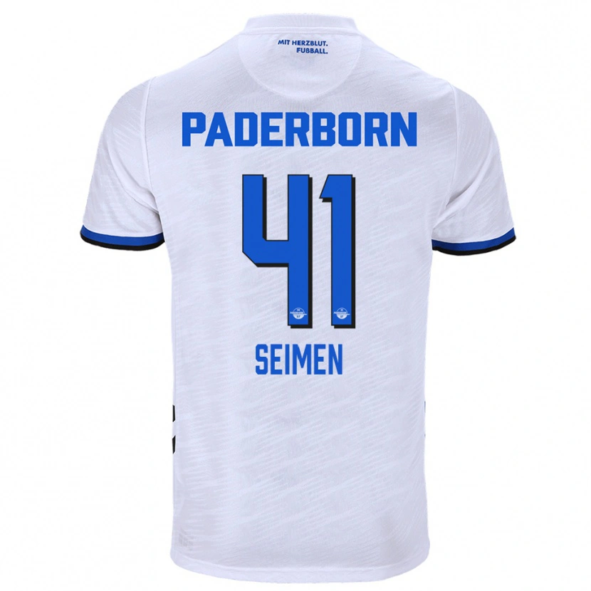 Danxen Kinderen Dennis Seimen #41 Wit Blauw Uitshirt Uittenue 2025/26 T-Shirt