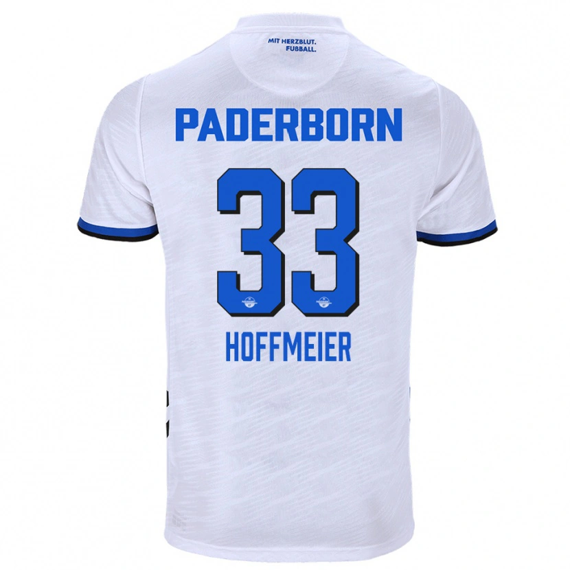 Danxen Kinderen Marcel Hoffmeier #33 Wit Blauw Uitshirt Uittenue 2025/26 T-Shirt