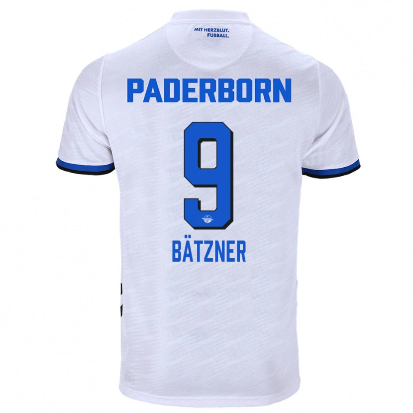 Danxen Kinderen Nick Bätzner #9 Wit Blauw Uitshirt Uittenue 2025/26 T-Shirt